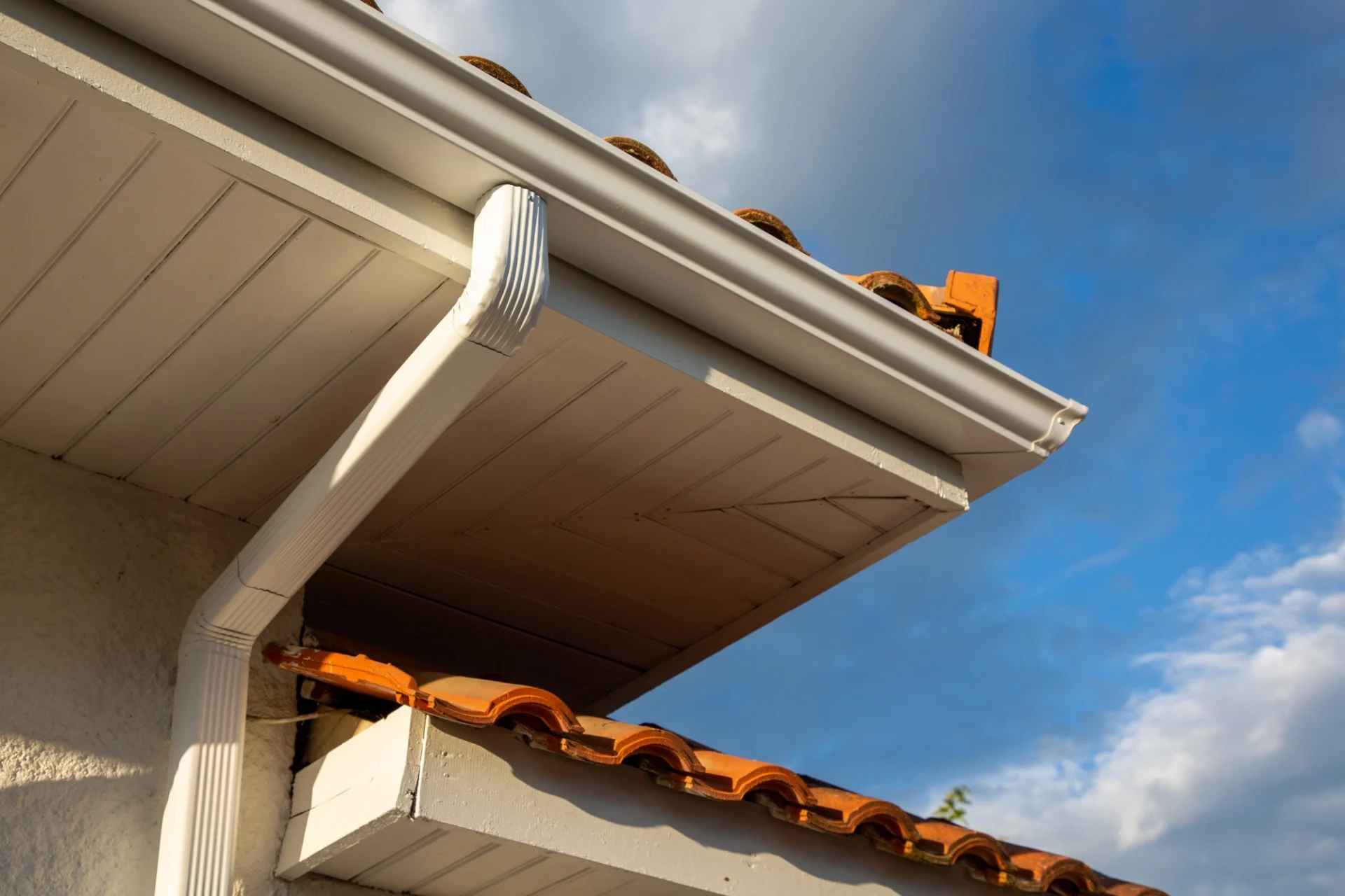 Gutter system on Katy, TX home that was replaced by Brinkmann Quality Roofing Services