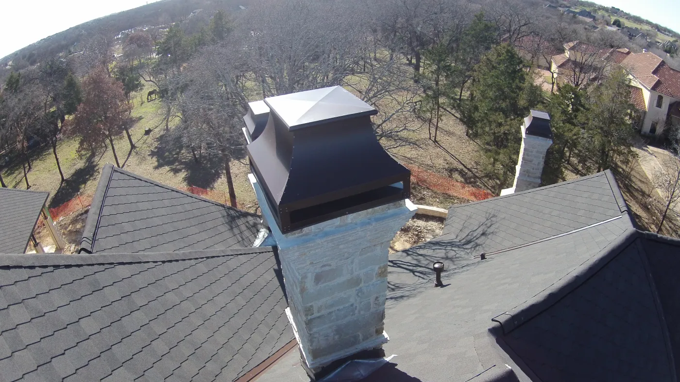 Custom sheetmetal chimney cap copper brown clear lake tx Custom sheetmetal chimney cap copper brown clear lake tx
