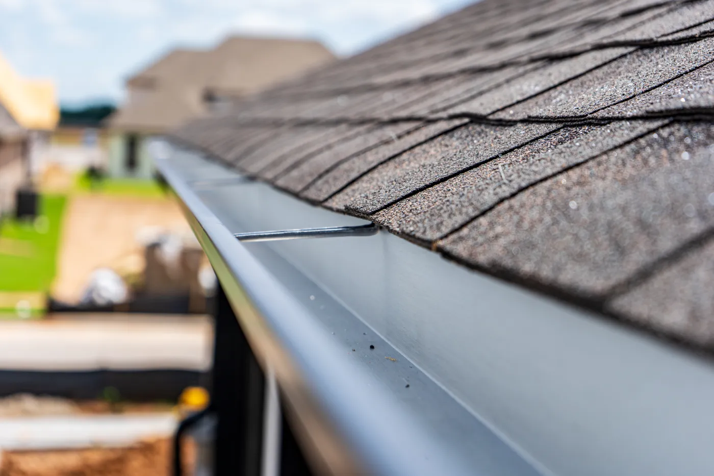 inside view of seamless gutter houston texas brinkmann roofing