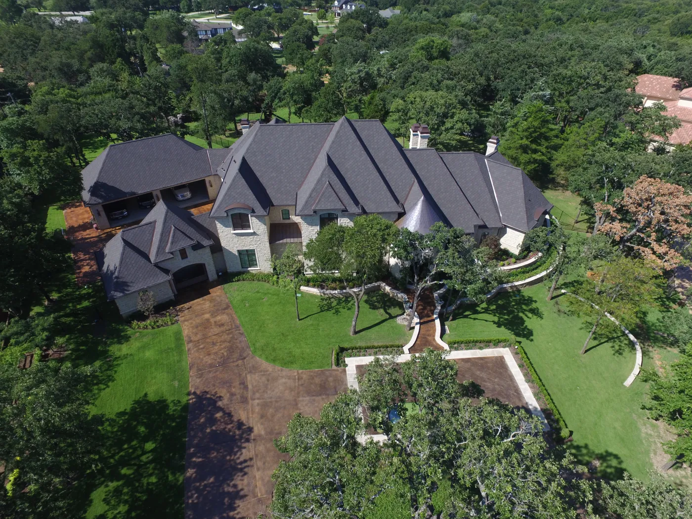 GAF Sienna Master Elite golden pledge custom chimney cap copper shingle cone best roofer katy texas