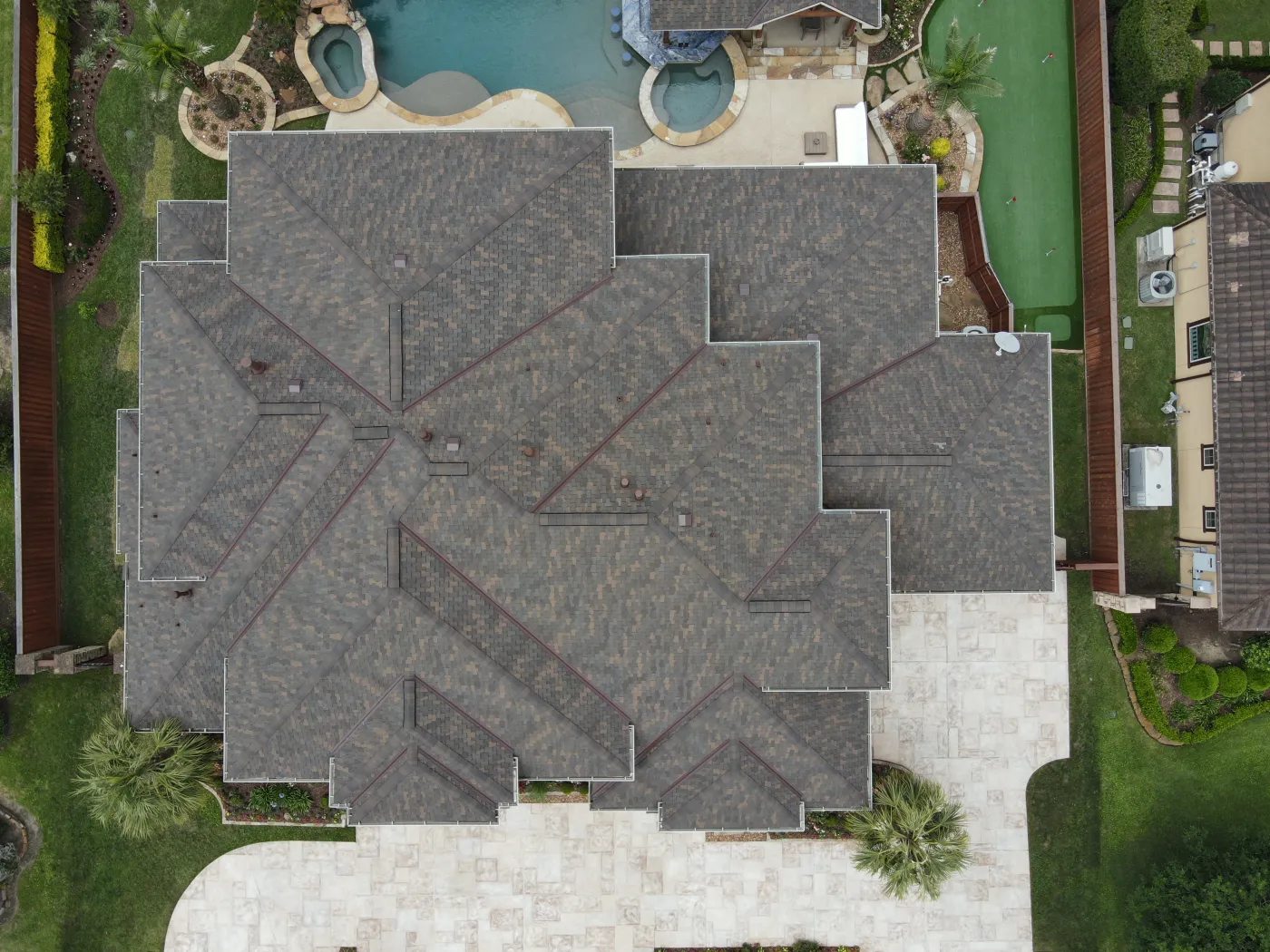 Gaf grand canyon Autumn brown roof replacement in friendswood tx by master elite brinkmann roofing professionals windstorm certified