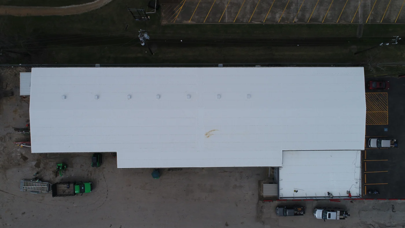 Commercial Roof Replacement Singleply With Insulation Custom Vents Wesbter Texas