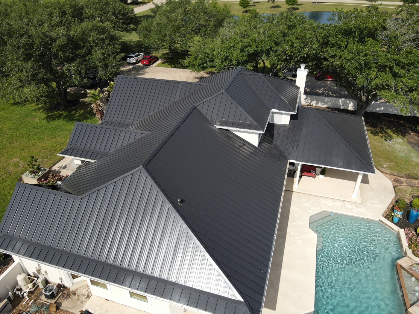 D7 Metal Standing Seam Matte Black Roof Installation Replace Shingles With Metal Complete Tear Off Remax Aluminum Gutter Hidden Hanger Cypress Tx